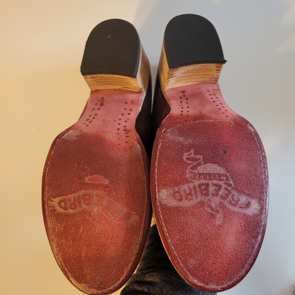 FREEBIRD BY STEVEN COLLINS MULES SIZE 7 red croc - Picture 6 of 8